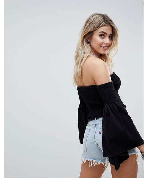 asos shirred top