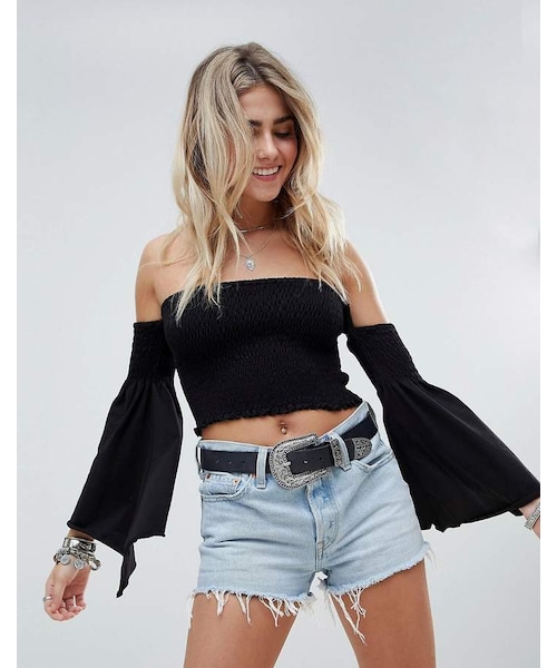asos shirred top