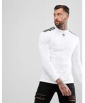 adidas | adidas Originals adicolor Long Sleeve Soccer Jersey In White CW1225(Shirts)