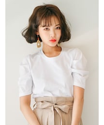 KORMARCH | ボリュームパフ袖カットソー(Tシャツ/カットソー)