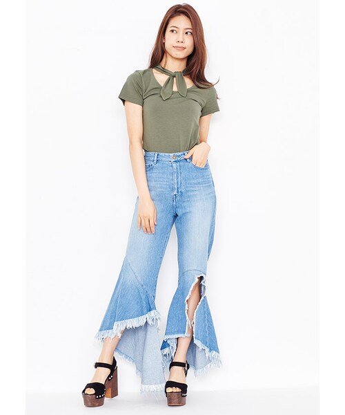 MAISON DE REEFUR（メゾンドリーファー）の「フリル デニム パンツ  