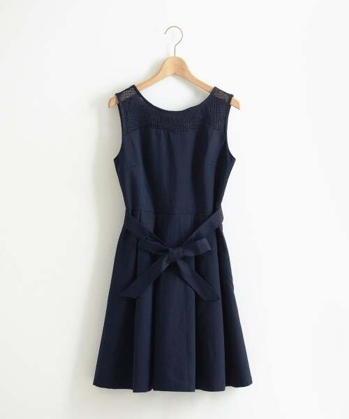 MAJESTIC LEGON(マジェスティックレゴン)の「レース切替ノースリワンピース(ワンピース/ドレス・レディース・ブルー/ピンク/ネイビー・M)」の17枚目の写真