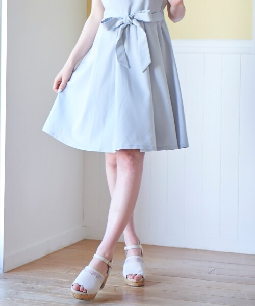 MAJESTIC LEGON(マジェスティックレゴン)の「レース切替ノースリワンピース(ワンピース/ドレス・レディース・ブルー/ピンク/ネイビー・M)」の10枚目の写真