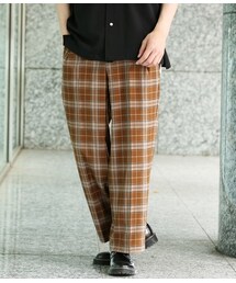 JUNRED | タータンチェックインボックスワイドパンツ(パンツ)