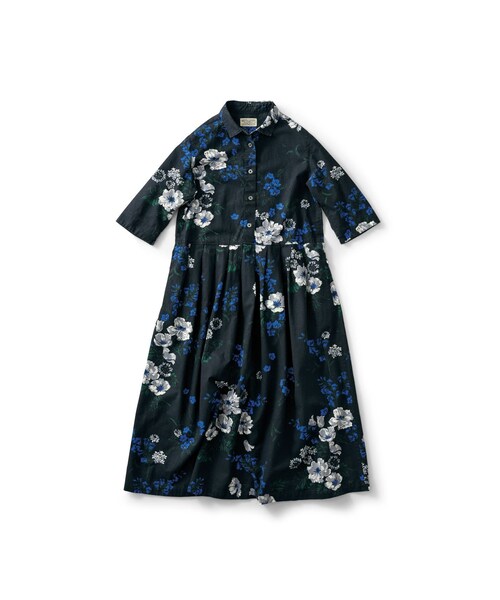 Sunny Clouds サニークラウズ の サニークラウズ 黒い花咲くワンピース レディース ワンピース Wear Sunny Clouds サニークラウズ の サニークラウズ 黒い花咲くワンピース レディース ワンピース Wear