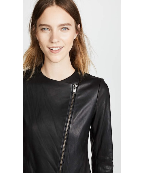 VINCE（ヴィンス）の「Vince Leather Cross Front Jacket（ライダース