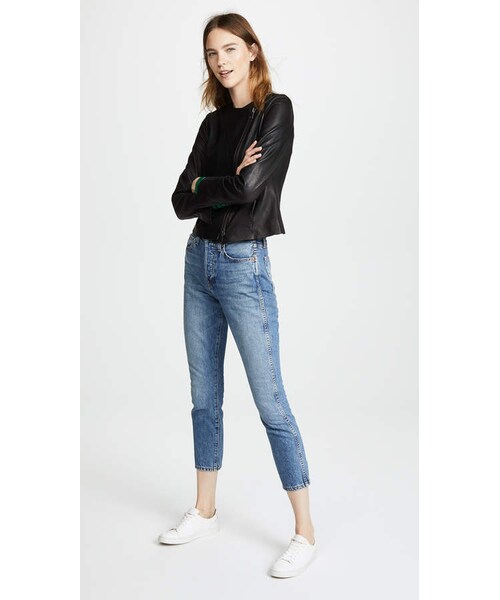 VINCE（ヴィンス）の「Vince Leather Cross Front Jacket（ライダース