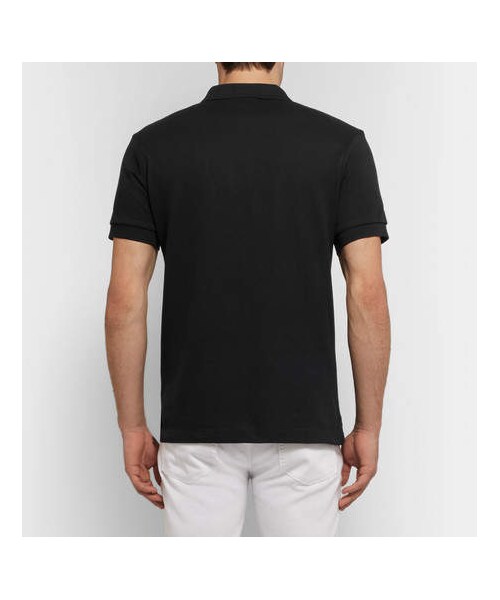 BURBERRY（バーバリー）の「Burberry Slim-Fit Cotton-Piqué Polo Shirt（ポロシャツ・メンズ・Black・L/XXL/S/M/XL）」の2枚目の写真
