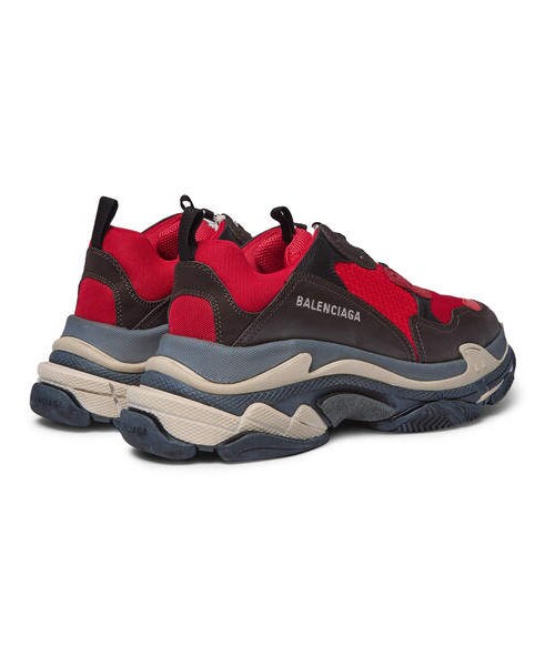 BALENCIAGA(バレンシアガ)の「Balenciaga Triple S Mesh, Nubuck And Leather Sneakers(スニーカー・メンズ・Red・Eu46/Eu45)」の4枚目の写真
