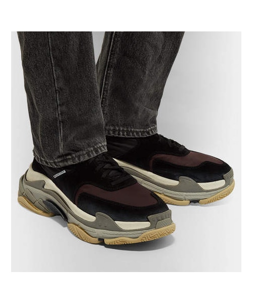 BALENCIAGA（バレンシアガ）の「Balenciaga Triple S Nylon, Mesh, Suede And Leather Sneakers（スニーカー・メンズ・Black・Eu40/Eu46/Eu43/Eu39/Eu42/Eu44/Eu45）」の4枚目の写真