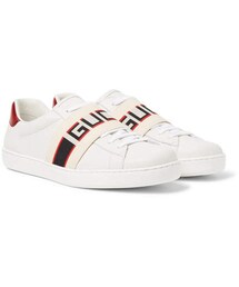 GUCCI | Gucci Logo-Print Leather Sneakers(スニーカー)