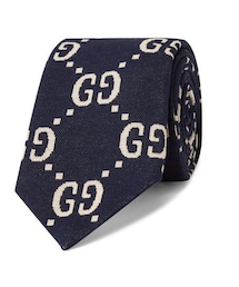 GUCCI | Gucci 8.5cm Logo-Jacquard Cotton Tie(ネクタイ)