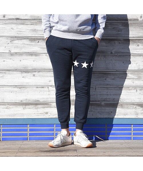 Number8（ナンバーエイト）の「星柄プリントスウェットジョガーパンツ（その他パンツ・メンズ・ブルー/ブラック・L/M）」の3枚目の写真