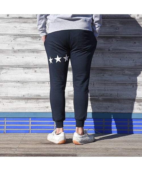 Number8（ナンバーエイト）の「星柄プリントスウェットジョガーパンツ（その他パンツ・メンズ・ブルー/ブラック・L/M）」の4枚目の写真