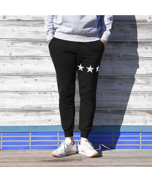 Number8（ナンバーエイト）の「星柄プリントスウェットジョガーパンツ（その他パンツ・メンズ・ブルー/ブラック・L/M）」の2枚目の写真