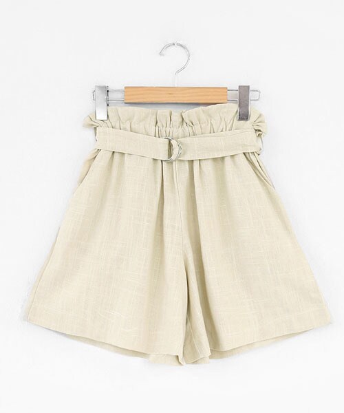 DHOLIC（ディーホリック）の「ベルトSETワイドショートパンツ（その他パンツ・レディース・ブラウン/ベージュ/ブラック・FREE）」の3枚目の写真