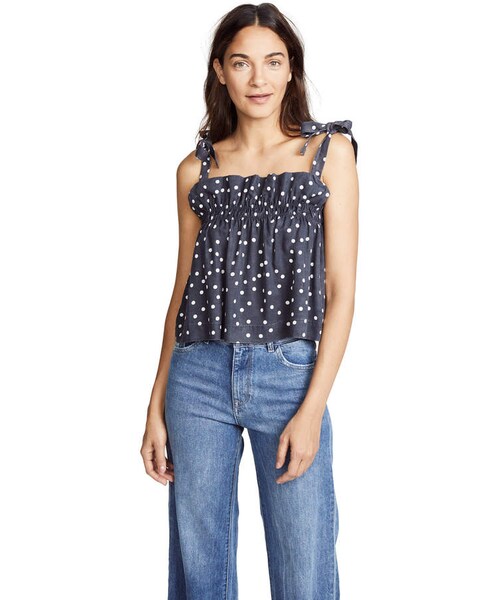 DL1961 Women's Raena Cropped Top - Sausalito Square Neck Sleeveless Blouse - View #9