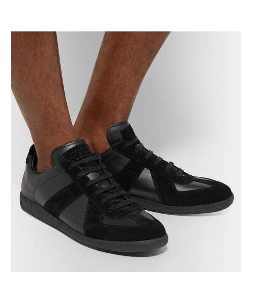 Maison Margiela（メゾンマルジェラ）の「Maison Margiela Replica Leather And Suede Sneakers（スニーカー・メンズ・Black・Eu41/Eu42/Eu43/Eu41.5/Eu42.5/Eu40/Eu43.5/Eu44.5/Eu46/Eu44/Eu45）」の4枚目の写真