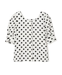 GRL | スクエアネックパワショルドットブラウス(シャツ/ブラウス)