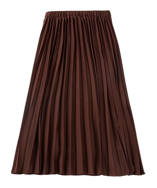 ADAM ET ROPE'（アダムエロペ）の「シフォンゴムプリーツスカート（スカート・レディース・グレー/ダークブラウン/カーキ・38）」の2枚目の写真