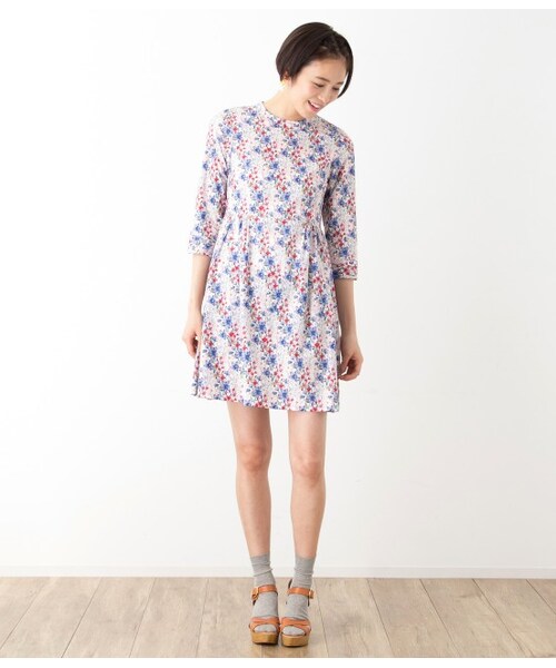 Adam Et Rope アダムエロペ の 花柄タイプライターワンピース ワンピース Wear