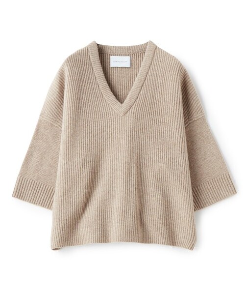 Adam et Rope&#39; - 【新品】Adam et Rope 畦編みVネックプルオーバー ADAM ET ROPE'（アダムエロペ）の「ウール畦編みVネックプル