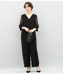 アダムエロペ レーススリーブロンパース オールインワン 新品 結婚式