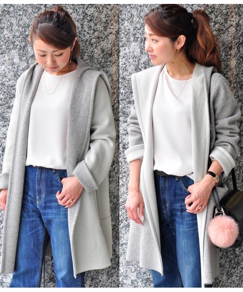 Rope ロペ の リバーウールジャージコーディガン トップス Wear