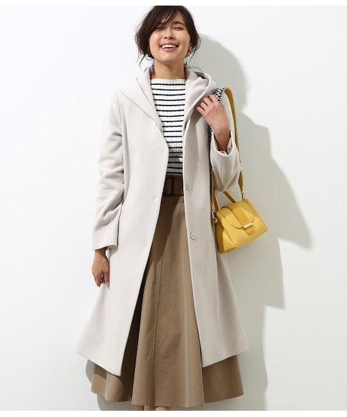 ROPE'（ロペ）の「【2WAY】【フードつき】Vネックウールコート