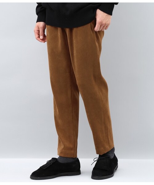 ADAM ET ROPE'（アダムエロペ）の「フェイクスエードイージーパンツ（パンツ・メンズ・キャメル系/パープル系2/ブラック・L/M）」の2枚目の写真