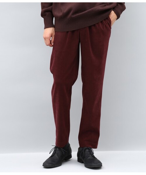 ADAM ET ROPE'（アダムエロペ）の「フェイクスエードイージーパンツ（パンツ・メンズ・キャメル系/パープル系2/ブラック・L/M）」の3枚目の写真