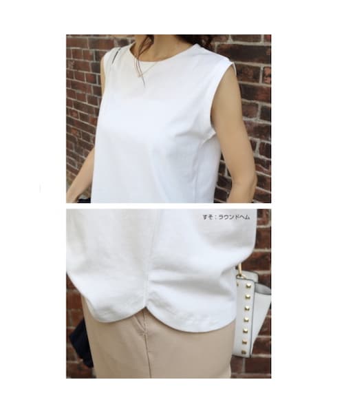 copine(コピン)の「7月15日再々入荷!新カラー登場!再々入荷!大人ベーシックシンプルノースリーブ(4color)【クリックポスト対象商品】(Tシャツ/カットソー・レディース・その他)」の10枚目の写真