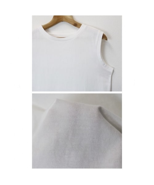 copine(コピン)の「7月15日再々入荷!新カラー登場!再々入荷!大人ベーシックシンプルノースリーブ(4color)【クリックポスト対象商品】(Tシャツ/カットソー・レディース・その他)」の11枚目の写真