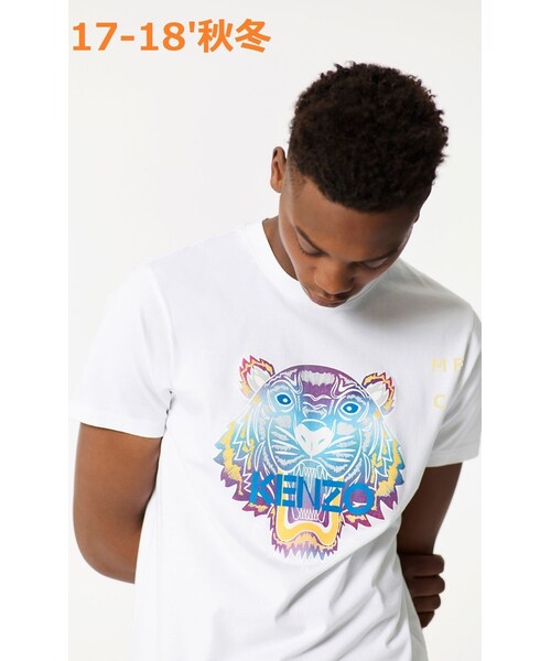 Gucci グッチ の 17 18秋冬 Rainbow タイガー Tiger 半そで ロゴ入り パリ手配 Tシャツ カットソー Wear