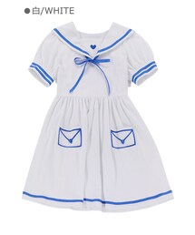Bobon21 | ガーリーセーラーワンピース-全2色-(ワンピース)