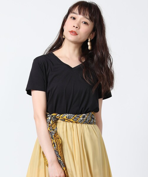 FREAK'S STORE(フリークスストア)の「汗ジミ防止 VネックTEE(その他・ホワイト/グレー/ブラック/ベージュ/ブルーグリーン・FREE)」の20枚目の写真