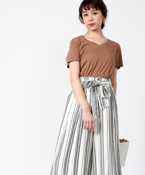 FREAK'S STORE(フリークスストア)の「汗ジミ防止 VネックTEE(その他・ホワイト/グレー/ブラック/ベージュ/ブルーグリーン・FREE)」の11枚目の写真