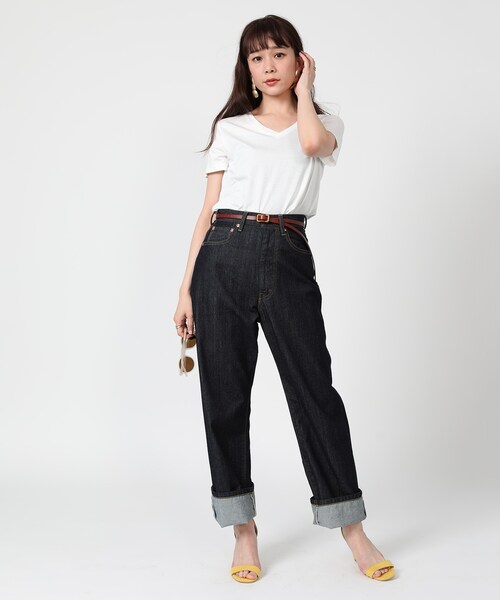 FREAK'S STORE(フリークスストア)の「汗ジミ防止 VネックTEE(その他・ホワイト/グレー/ブラック/ベージュ/ブルーグリーン・FREE)」の6枚目の写真