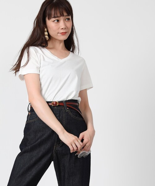 FREAK'S STORE(フリークスストア)の「汗ジミ防止 VネックTEE(その他・ホワイト/グレー/ブラック/ベージュ/ブルーグリーン・FREE)」の5枚目の写真