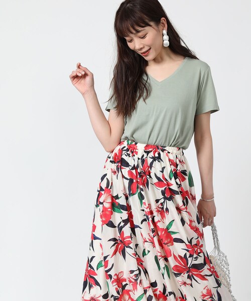 FREAK'S STORE(フリークスストア)の「汗ジミ防止 VネックTEE(その他・ホワイト/グレー/ブラック/ベージュ/ブルーグリーン・FREE)」の8枚目の写真