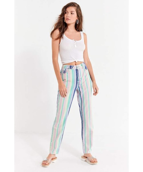BDG,BDG Mom Jean – Rainbow Stripe - WEAR