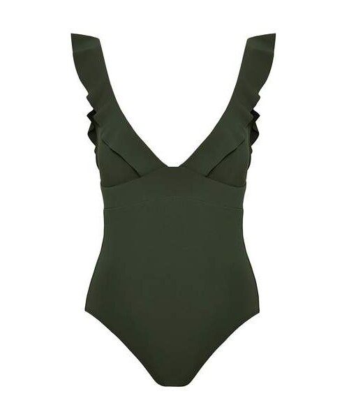 Robin Piccone（ロビンピッコーネ）の「Robin Piccone Ruffle One-Piece Swimsuit（水着・レディース・Green・4/6/12/8/10）」の3枚目の写真