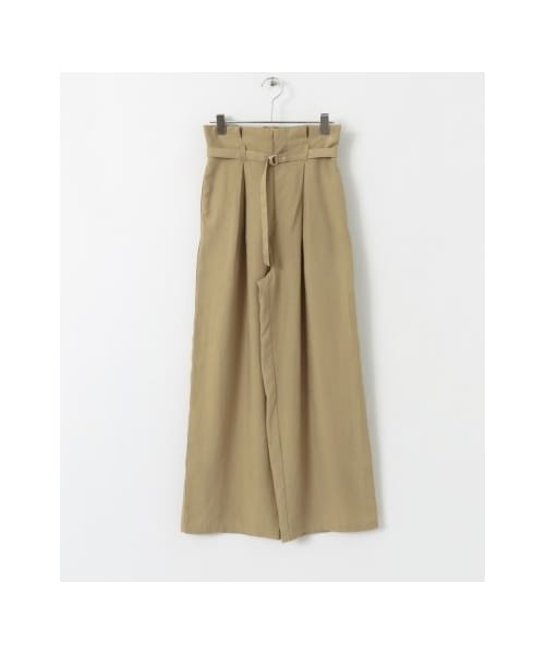 KBF（ケイビーエフ）の「KBF+ ウエストベルトタックワイドパンツ（パンツ・レディース・L.BEIGE/LIME/BLACK・one）」の15枚目の写真