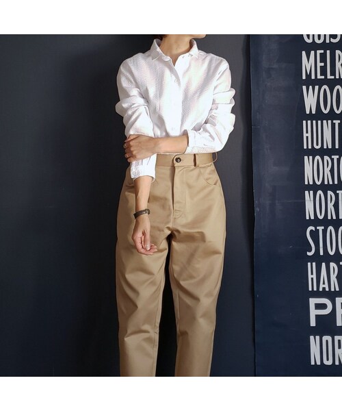 Handmade（ハンドメイド）の「チノクロップドパンツ（チノパンツ・レディース・その他）」の12枚目の写真