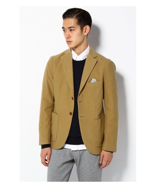 EDIFICE（エディフィス）の「MOLESKIN パッチジャケット（テーラードジャケット・メンズ・ブルー/ベージュ・44/46/48/50）」の3枚目の写真