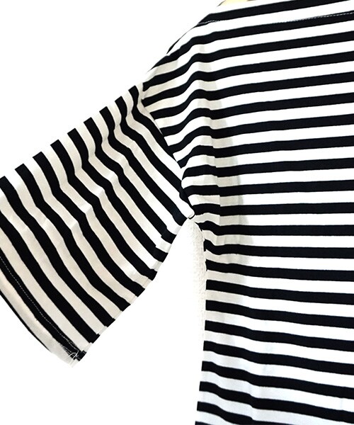 Tiffee SELECT（ティフィーセレクト）の「ボートネックドロップショルダーボーダートップス（Tシャツ/カットソー・レディース・その他・F）」の3枚目の写真