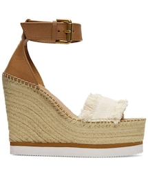 SEE BY CHLOE | See by Chloe Beige Espadrille Wedge Sandals(サンダル)