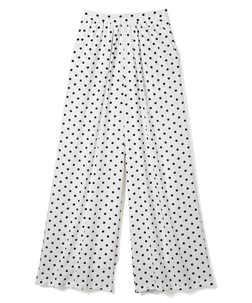 GRL（グレイル）の「ドットワイドパンツ（その他パンツ・レディース・ブラック/オフホワイト・M）」の2枚目の写真