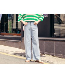 HOTPING | ライトブルーワイドデニムパンツ(デニムパンツ)