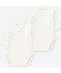 UNIQLO | クルーネックボディ（長袖・前開き・2枚組）60-70サイズ(その他ベビー用品)